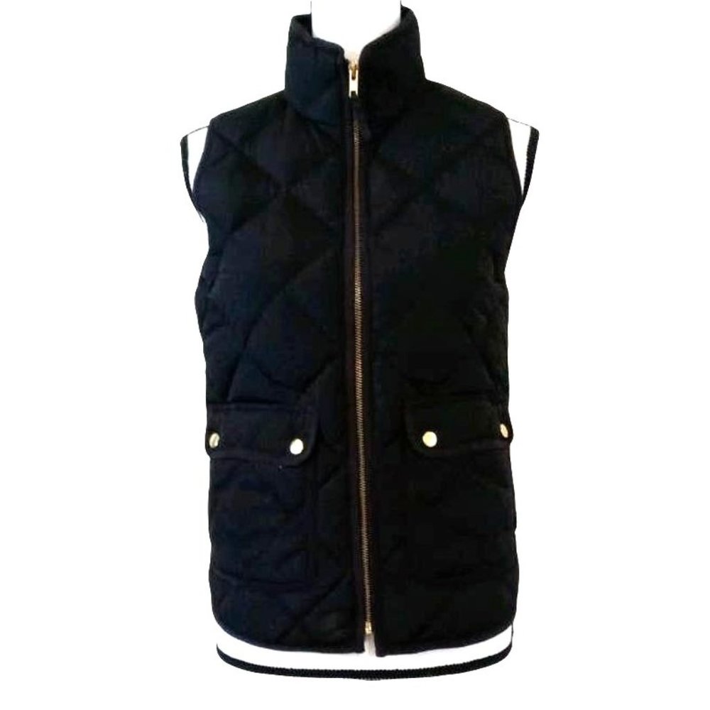 J. Crew Black Diamond Down Puffer Vest